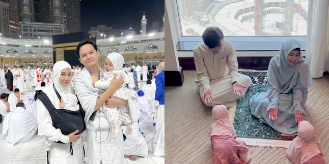 7 Portraits of Anisa Rahma's Twin Children Joining Umrah, So Cute - Adorable Wearing Hijab