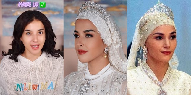 7 Portraits of Tasya Farasya Recreating Makeup ala Anisha Rosnah, Prince Mateen's Wife, So Similar