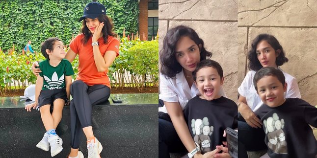 7 Portraits of Ussy Sulistiawaty with Her Only Son, Calling Him the Most Possessive One Who Always Sticks