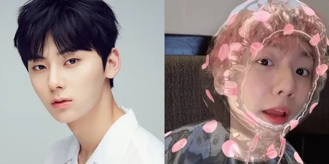 8 K-Pop Idol Cowok Cute Pakai Filter Jas Hujan Polkadot, Hwang Minhyun - Baekhyun EXO