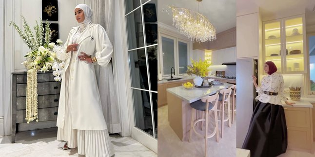 8 Portraits of Olla Ramlan's New Elegant and Cozy Kitchen, Complete with a Beautiful Chandelier