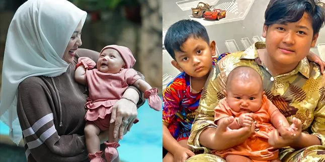 8 Potret Denny Cagur dan Istri Momong Baby Meshwa, Lucu Dipakaikan Wig Berponi - Tulus Menyayangi bak Anak Kandung