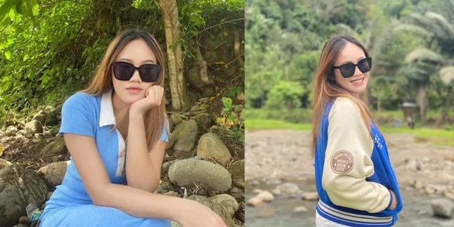 8 Potret Rani DA Tampil Cantik Saat Liburan di Tepi Sungai, Bahagia Bisa Main Air