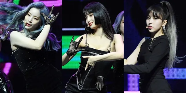 9 Member TWICE Tampil Bold Pakai Kostum Serba Hitam di Showcase 'Fancy'