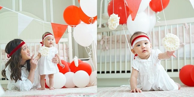 9 Adorable Photos of Claire, Shandy Aulia's Child, at 6 Months Old, Enthusiastically Participating in Crackers Eating Contest Even Though She Doesn't Have Teeth Yet