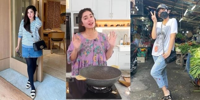 9 Fun Photos of Ussy Sulistiawaty Cooking with a Minimalist Dress and Makeup