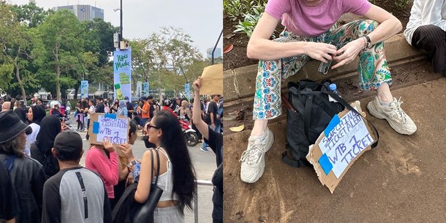 There are foreign tourists who are deceived by scalpers to potential audience who don't have tickets yet, this is the situation before Coldplay's concert in Jakarta
