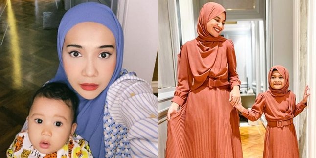 Zaskia vs Shireen Sungkar's Style Battle: Stylish, Happy Hijab-Wearing Moms - Affectionate with Husband and Children!