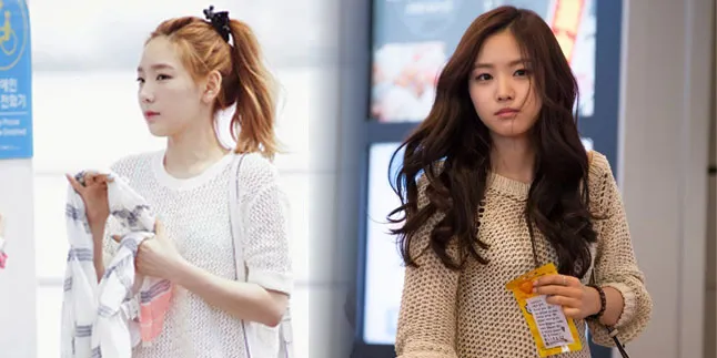 Adu Imut, Taeyeon SNSD Vs Na Eun A-Pink Dengan Dress Kembar