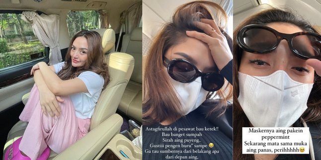 Bad Experience on the Plane, Siti Badriah Complains about Unpleasant Smell Making Her Dizzy and Eyes Red
