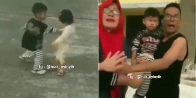 Anak Didorong Hingga Jatuh, Orangtuanya Beradu Mulut