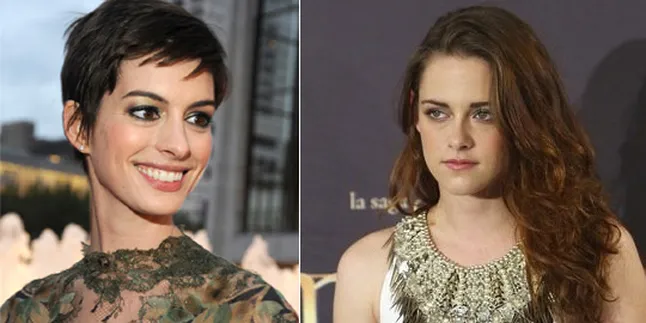 Anne Hathaway Ketahuan 'Pinjam' Baju Kristen Stewart
