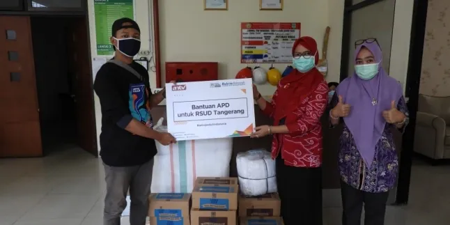 ANTV Berikan Bantuan Alat APD ke RSUD dan Sembago untuk Warga