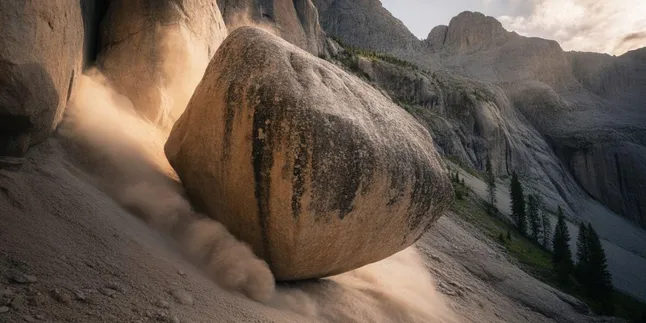Arti Mimpi Kejatuhan Batu Besar dari Gunung: Makna dan Tafsir Lengkap