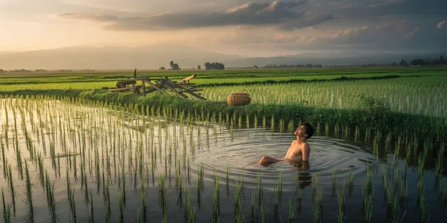 Arti Mimpi Mandi di Sawah: Makna dan Tafsir Lengkap