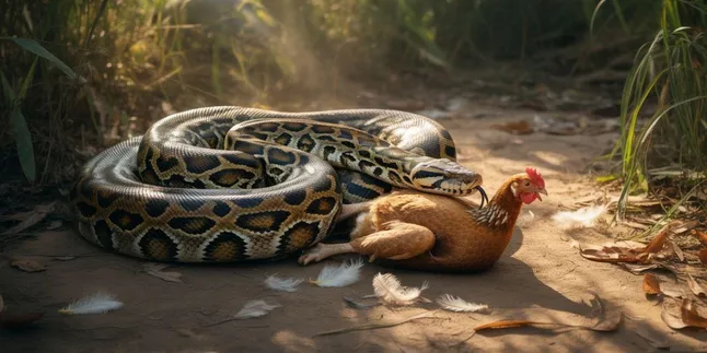 Arti Mimpi Melihat Ular Makan Ayam: Makna dan Tafsir Lengkap