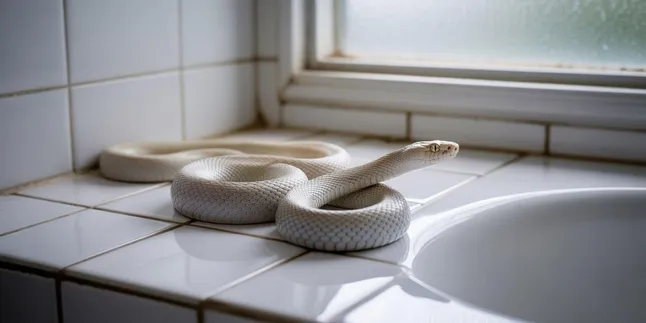Arti Mimpi Melihat Ular Putih di Kamar Mandi: Makna dan Tafsir Lengkap