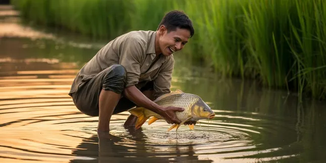 Arti Mimpi Menangkap Ikan Mas di Sawah: Pertanda Keberuntungan dan Rezeki Berlimpah