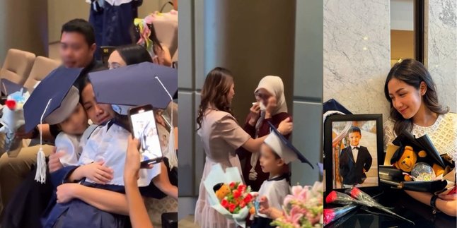 Actress Tamara Tyasmara Attends the Graduation of Her Late Son, Unable to Hold Back Tears
