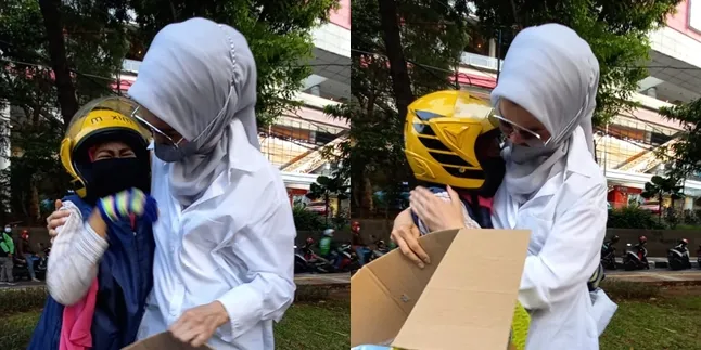 Arzeti Bilbina Senang Dipeluk Fans Saat Berbagi Takjil di Jalanan