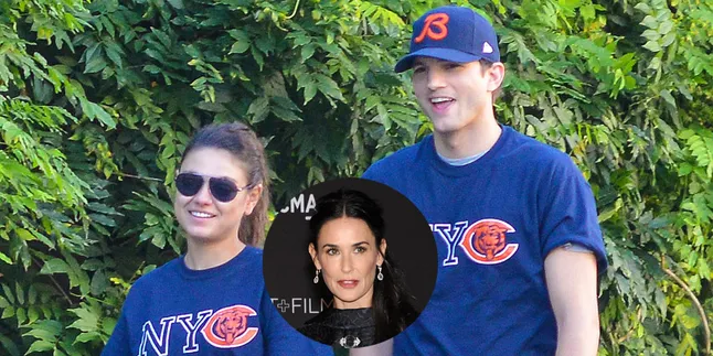 Ashton Kutcher Kencan Bareng Mila Kunis dan Demi Moore?