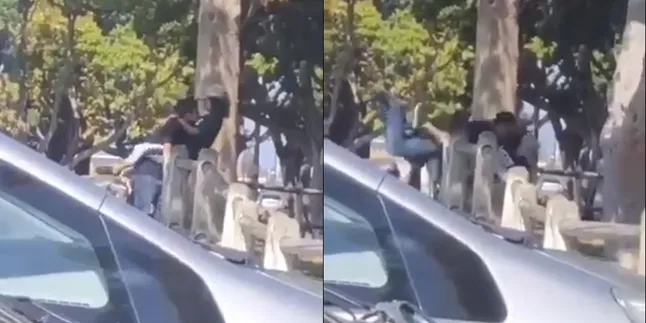 Asik Bermesraan di Taman, Tingkah Sepasang Kekasih Ini Berakhir Memalukan