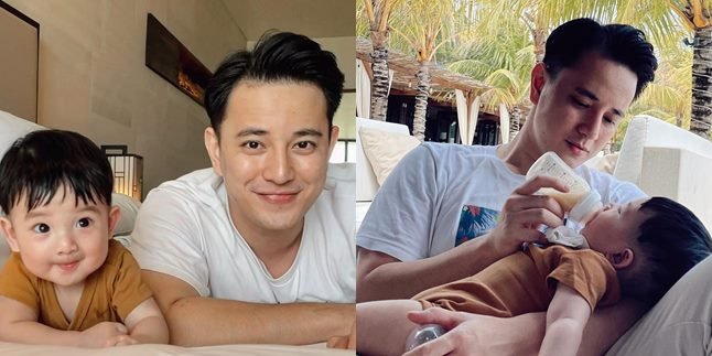 Just as Handsome, Here are 8 Photos of Billy Davidson Taking Care of His Glowing-Faced Child - Dubbed as a Korean Baby