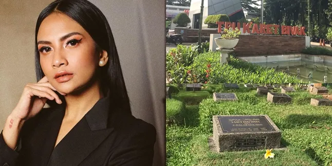Bakal Dipindah Oleh Doddy Sudrajat, 8 Potret Makam Baru Vanessa Angel di TPU Karet Bivak - Disatukan Dengan Mendiang Ibu