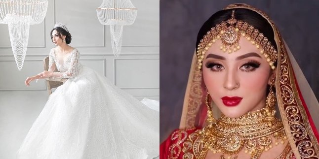 8 Latest Photos of Margin Wieheerm, Ali Syakieb's Girlfriend, Stunning in a Wedding Dress - Indian Costume like a Queen