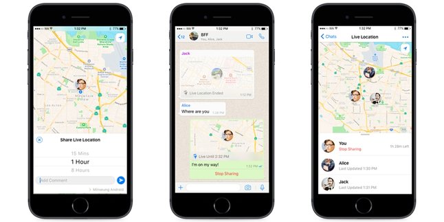 Baru, WhatsApp Kini Bisa Lacak Lokasi Orang Setiap Saat