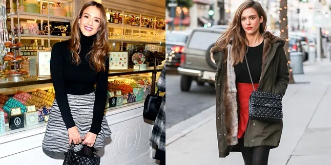 Belanja Keperluan Natal, Jessica Alba Tampil Cantik & Stylish