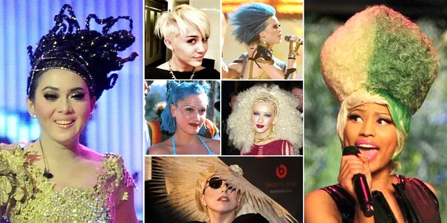 Berbagai Gaya Rambut Para Penyanyi Wanita, Cantik Atau Aneh?