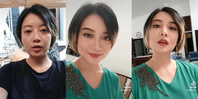 Biasa Tomboi, Begini Potret Leony Tampil Full Makeup - Bikin Pangling