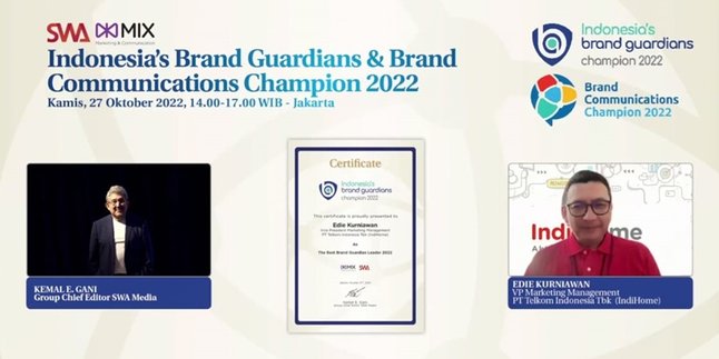 Bikin Bangga, IndiHome Raih 3 Kategori Penghargaan The Best Ajang Indonesia Brand Communication & Guardian Champions 2022