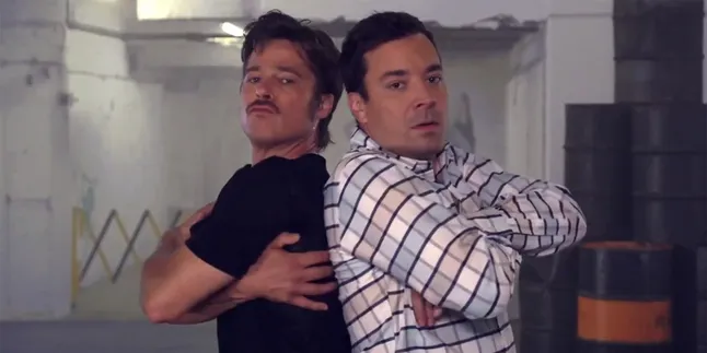 Brad Pitt dan Jimmy Fallon Adu Breakdance, Siapa Juaranya?