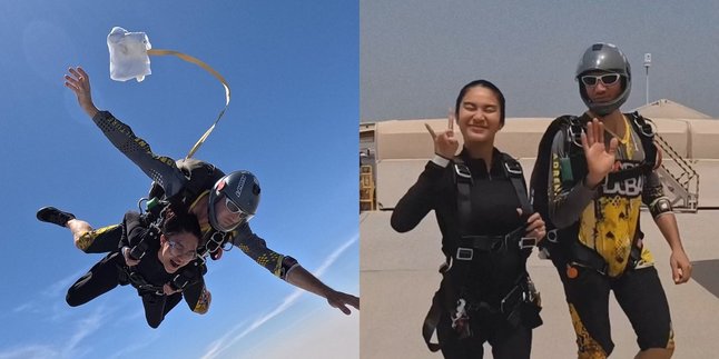 Bucket List Checked, 7 Photos of Azizah Salsha Sharing Moments While Skydiving