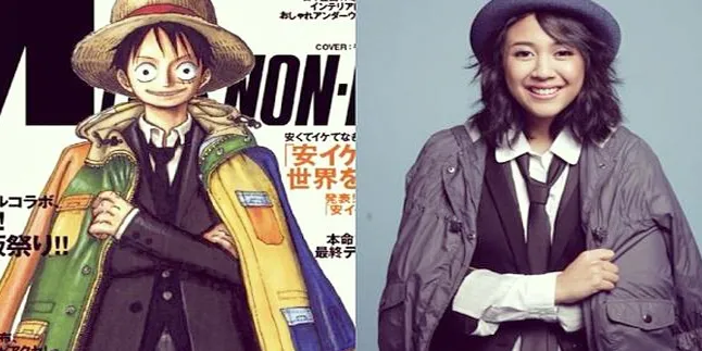 Busana Sherina Munaf Ala Bajak Laut Topi Jerami