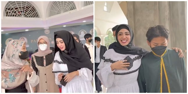 Beautiful in Hijab, 11 Pictures of Dewi Perssik Visiting Felice Gabriel's School - Friendly with Friends & Her Child's Teachers