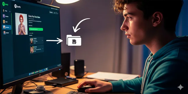 cara memindahkan lagu dari spotify ke sd card