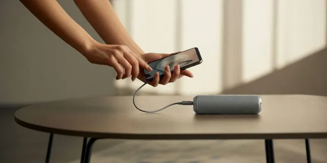 Cara Menyambungkan HP ke Speaker Menggunakan Kabel Data