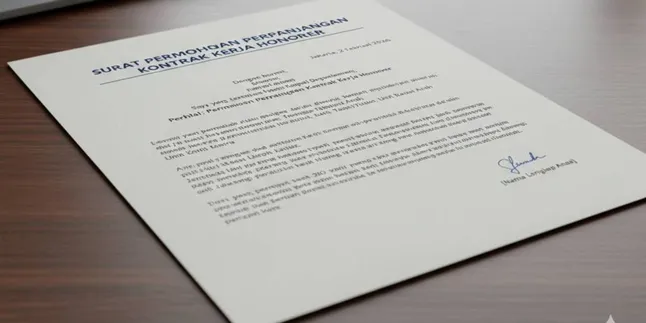 Contoh Surat Permohonan Perpanjangan Kontrak Kerja Honorer