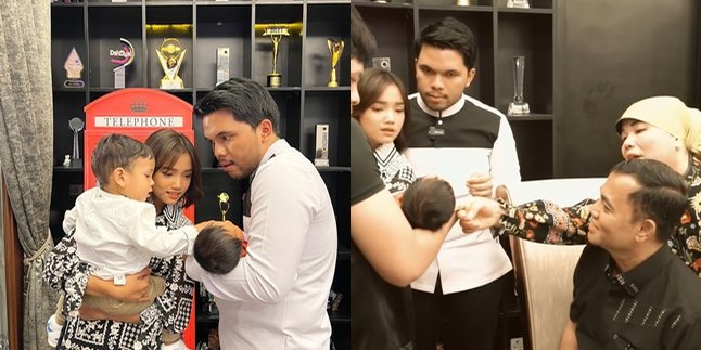 Curious Since Seeing Ameena's Photo on HP, Here's the Adorable Moment of Gala Meeting Aurel Hermansyah and Atta Halilintar's Baby