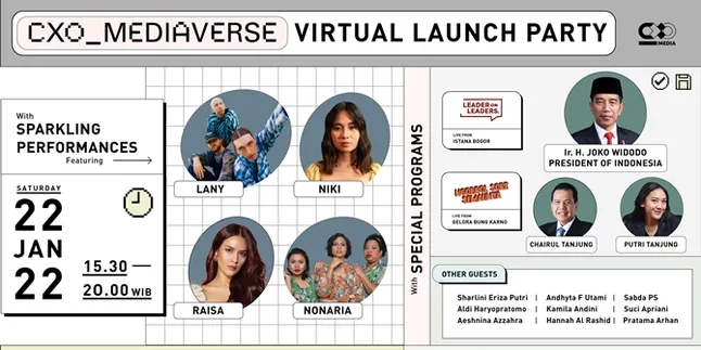 CXO Mediaverse Segera Digelar, Hadirkan Talkshow berkualitas hingga Musik Mancanegara CXO Mediaverse Segera Digelar, Hadirkan Talkshow berkualitas hingga Musik Mancanegara