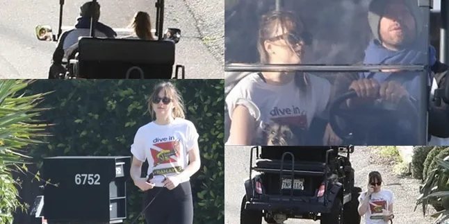 Dakota Johnson & Chris Martin Jalan-Jalan Naik Golf Cart