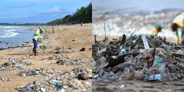 Dampak Perayaan Tahun Baru, Sampah Menumpuk di Pantai Kuta Hingga 354 Ton