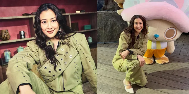 At the One Piece Event, Sherina Appears Charming and Takes Photos with Tony Tony Chopper