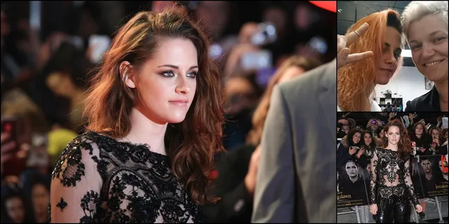 Demi Film Baru, Kristen Stewart Ubah Warna Rambut Jadi Oranye