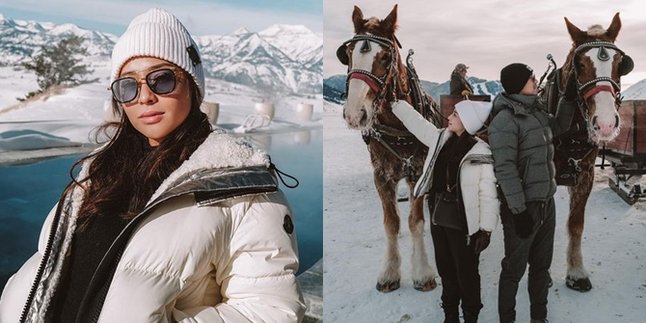 A series of Fun Babymoon Vacation Photos of Nikita Willy in America Accompanied by Her Husband, Enjoying the Snow and Riding a Horse Carriage!