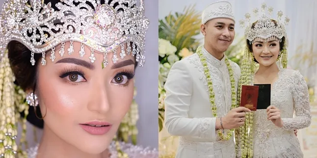 Detail Penampilan Cantik Siti Badriah di Akad Pernikahan Dengan Krisjiana