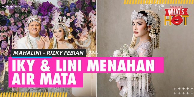 Moments when Rizky Febian Holds Back Tears When Seeing Mahalini Enter the Wedding Venue